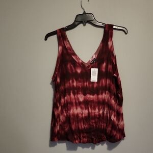 Torrid Burgundy Tie-Dye Tank Top